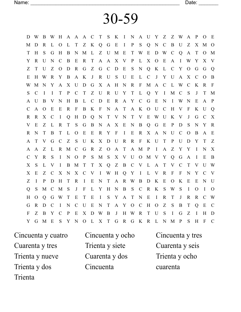 30-59 Word Search