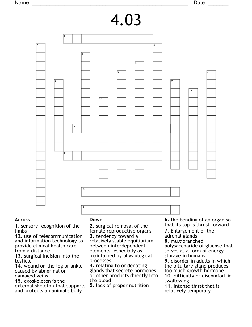 4.03  Crossword