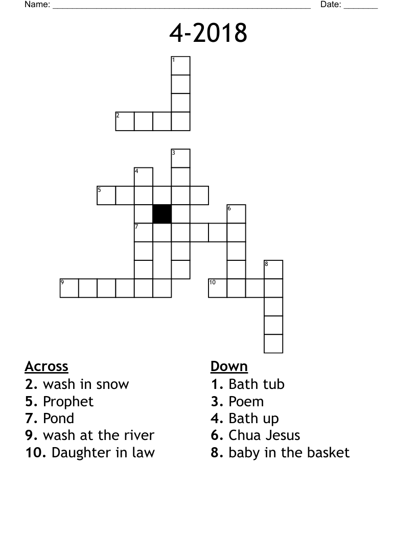 4-2018 Crossword