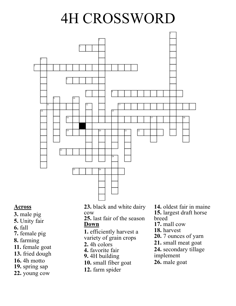 4H CROSSWORD