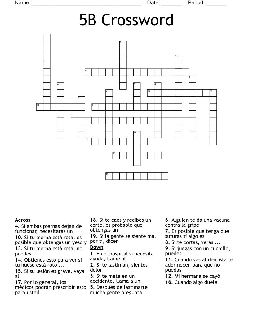 5B Crossword