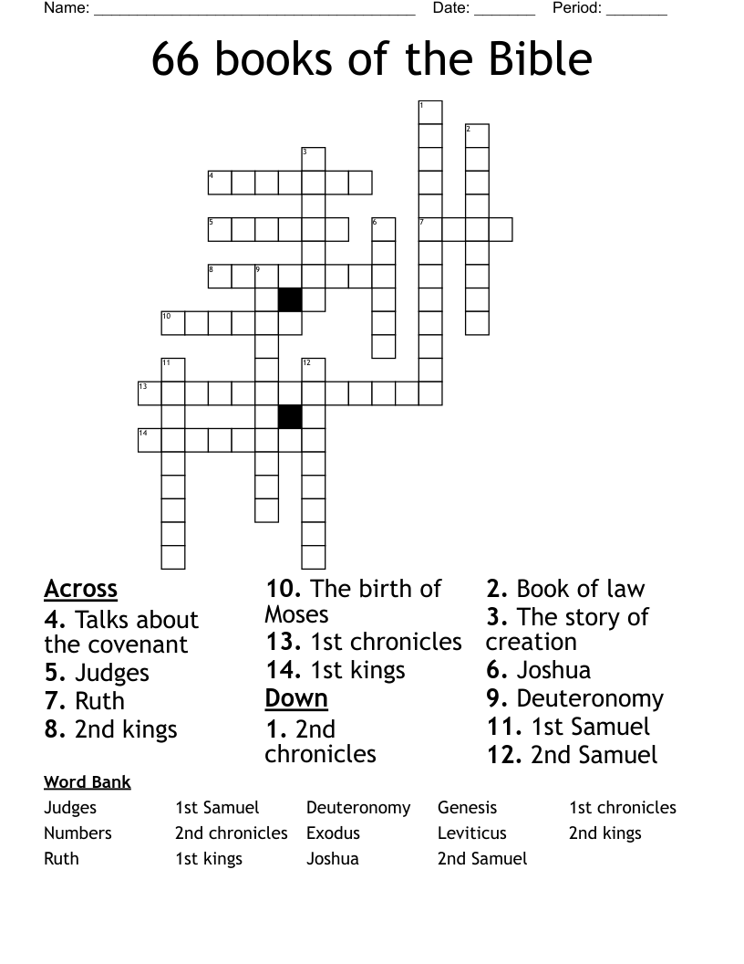 66 books of the Bible  Crossword