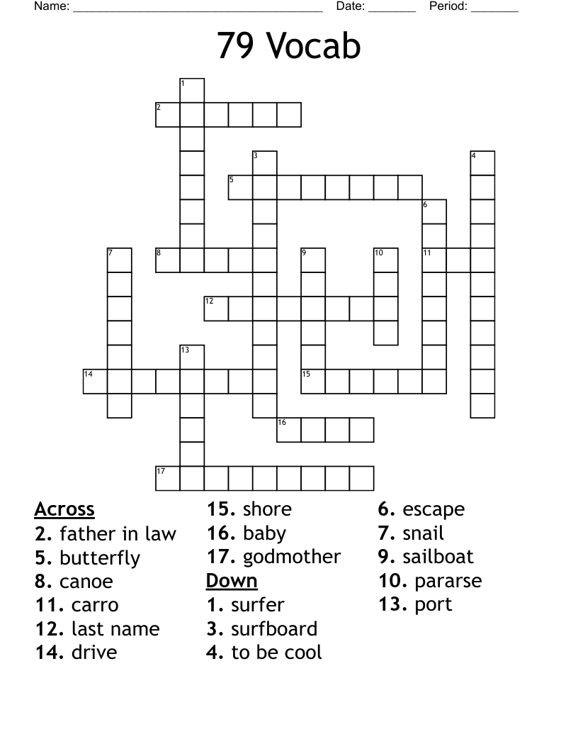 79 Vocab  Crossword