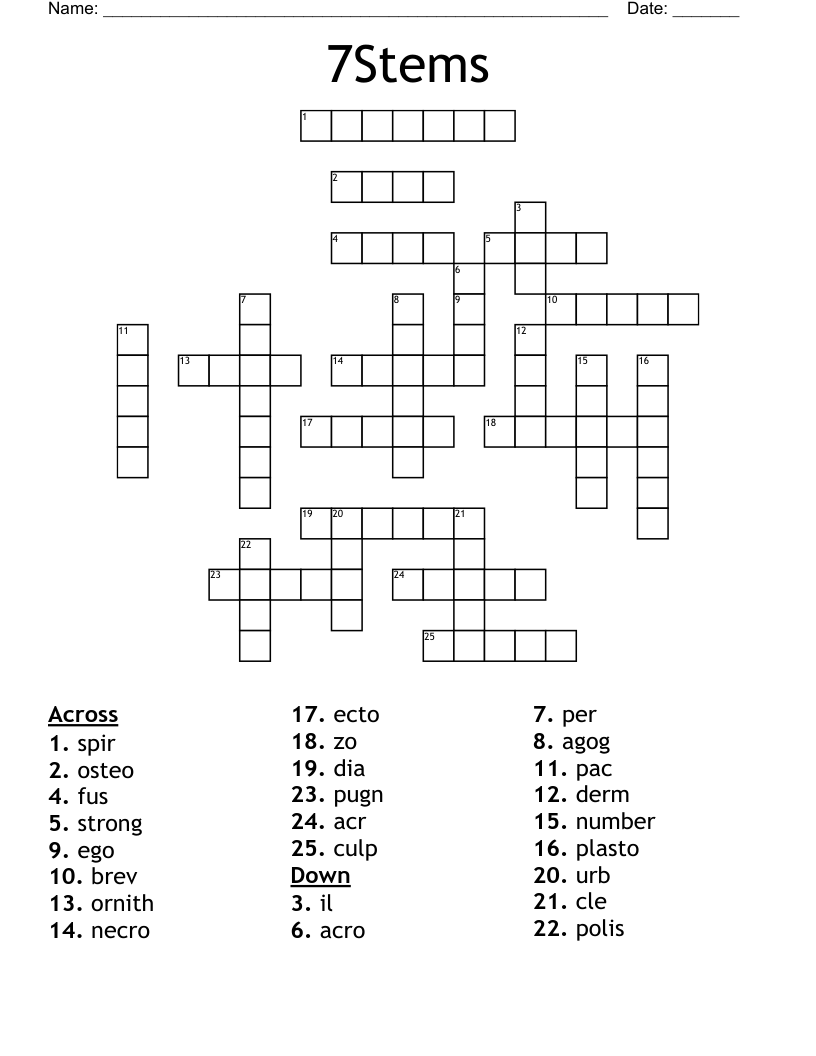 7Stems Crossword
