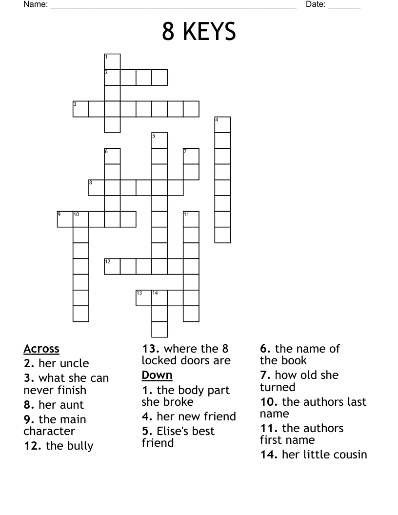 8 KEYS Crossword
