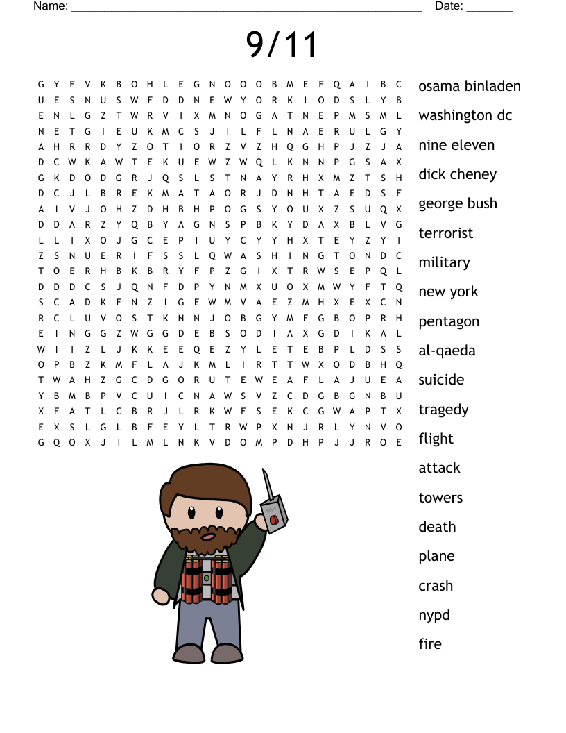 9/11 Word Search