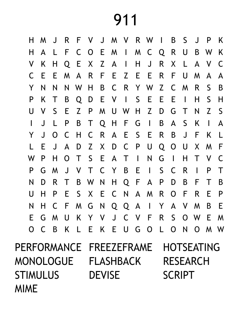 911 Word Search