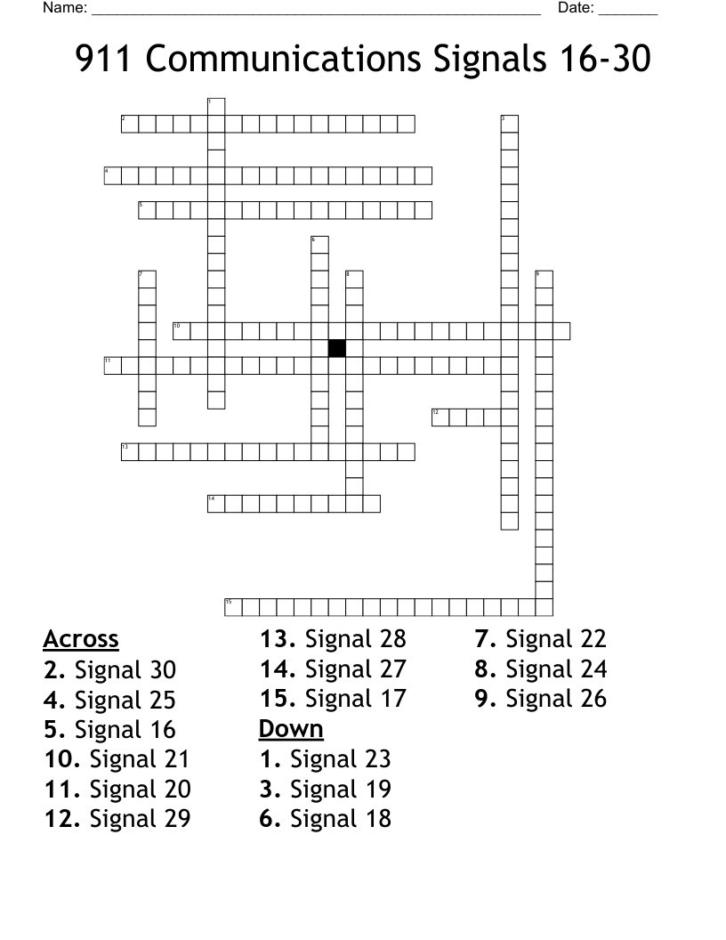 911 Communications Signals 16-30