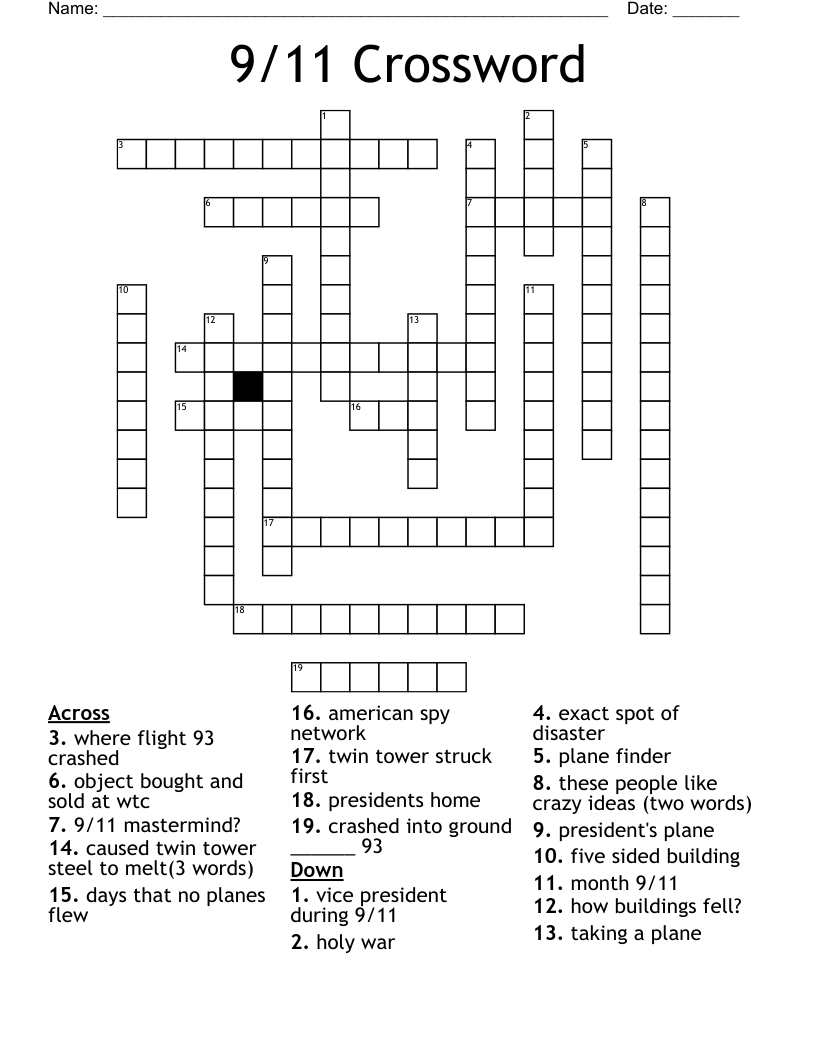 9/11 Crossword