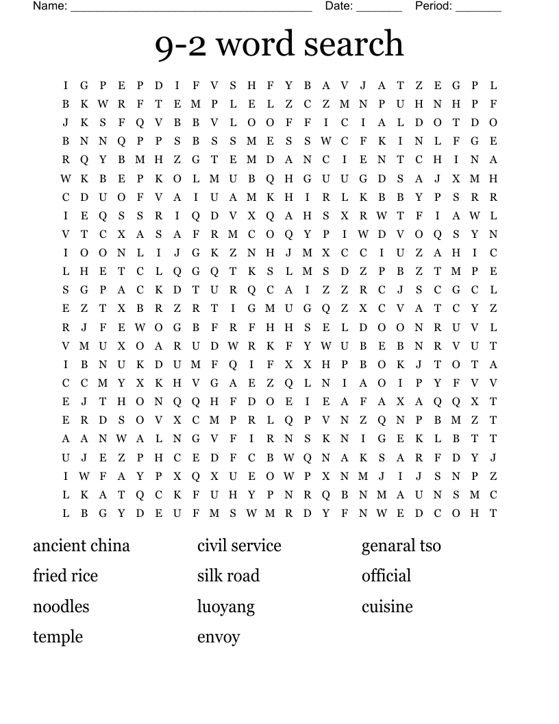 9-2 word search