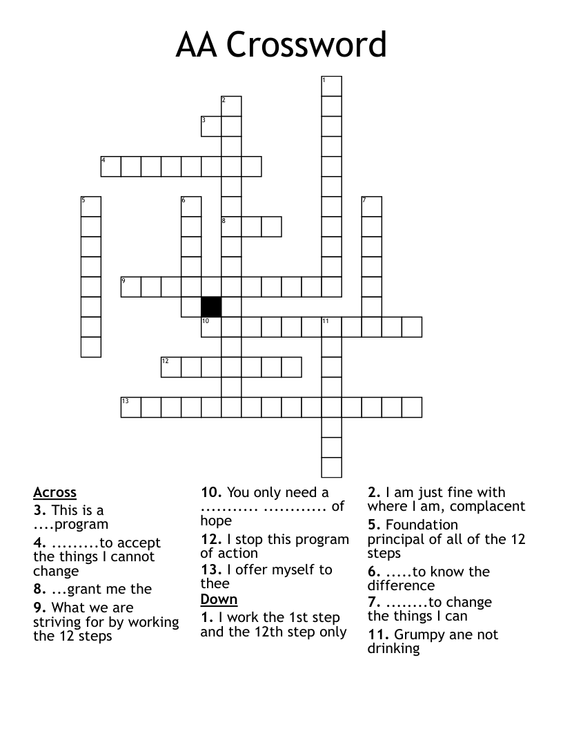 AA Crossword