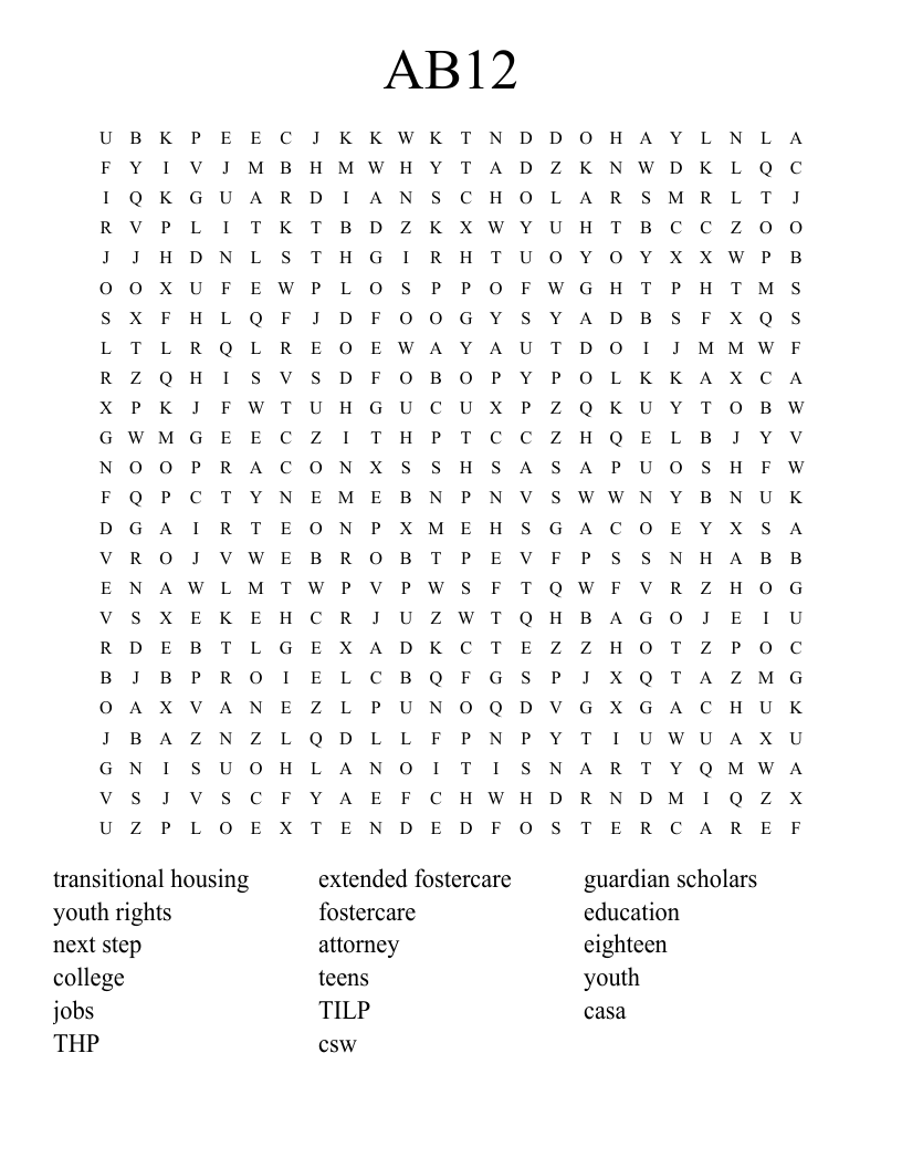AB12 Word Search