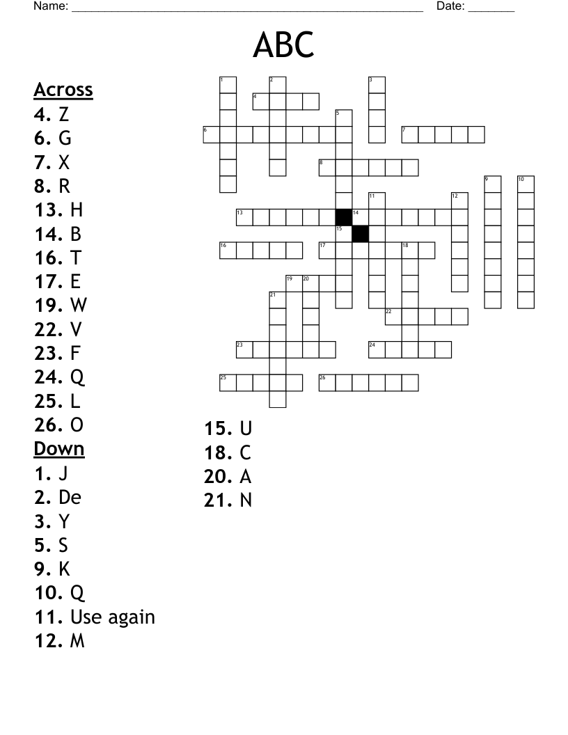 ABC Crossword