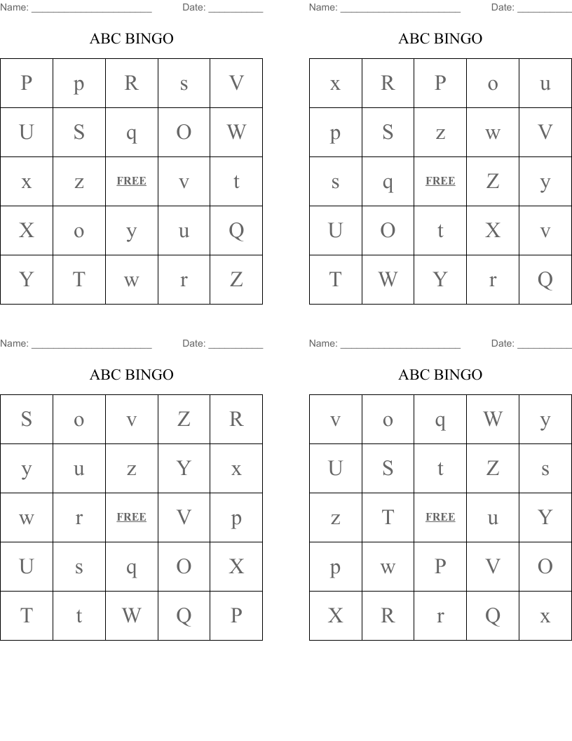 ABC BINGO
