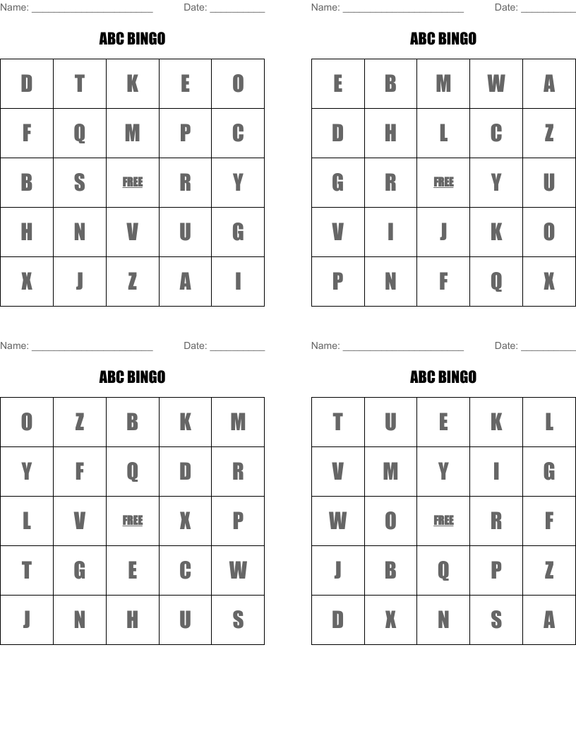 ABC BINGO