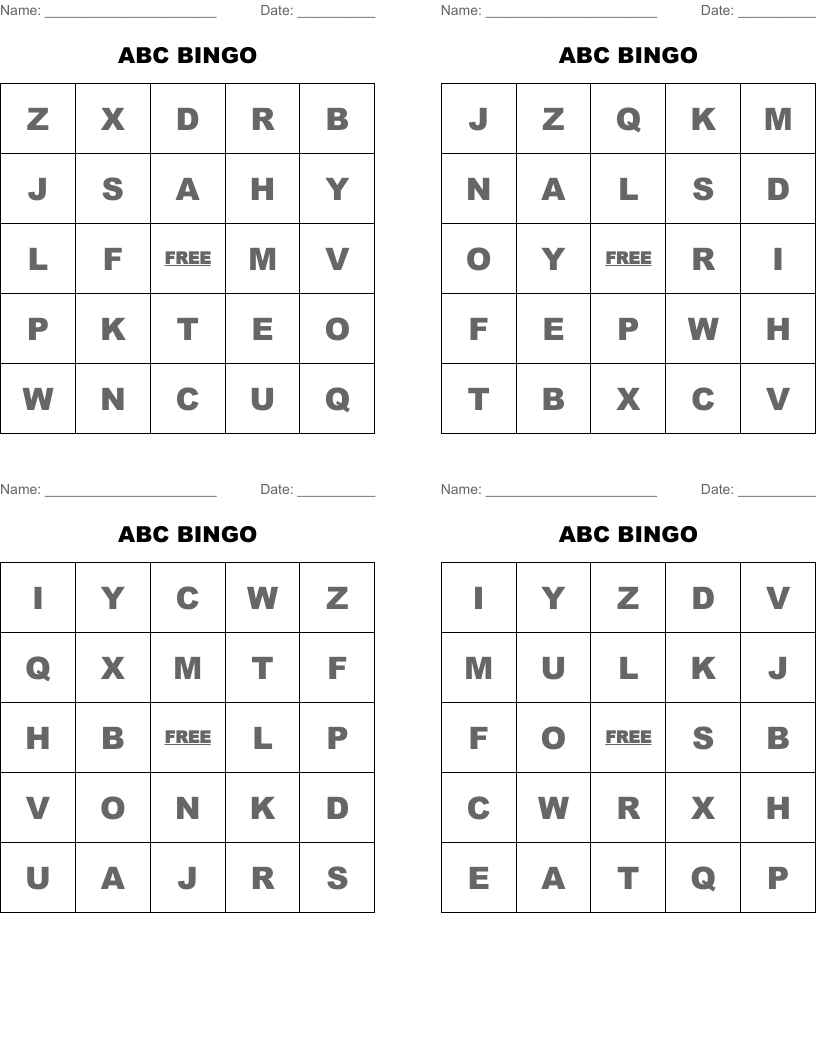 ABC BINGO