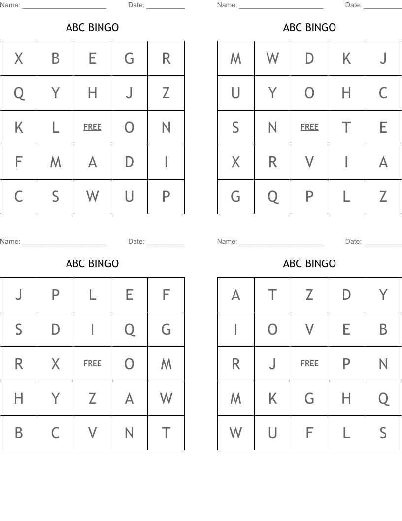 ABC BINGO