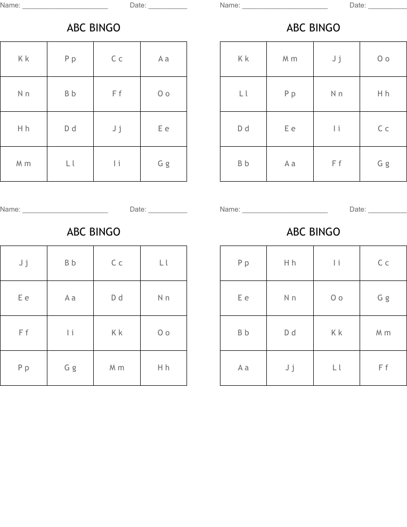 ABC BINGO