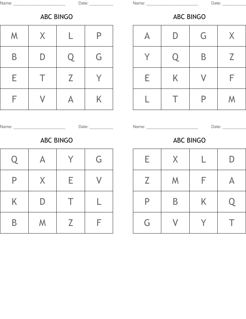 ABC BINGO