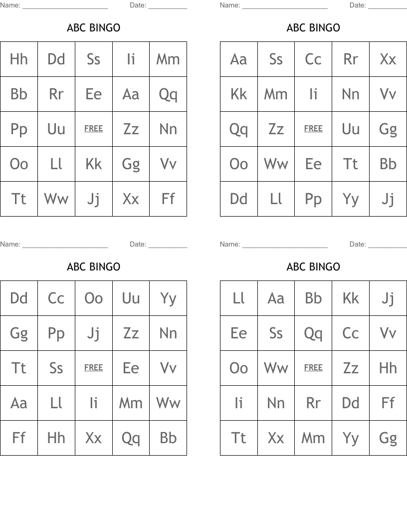 ABC BINGO
