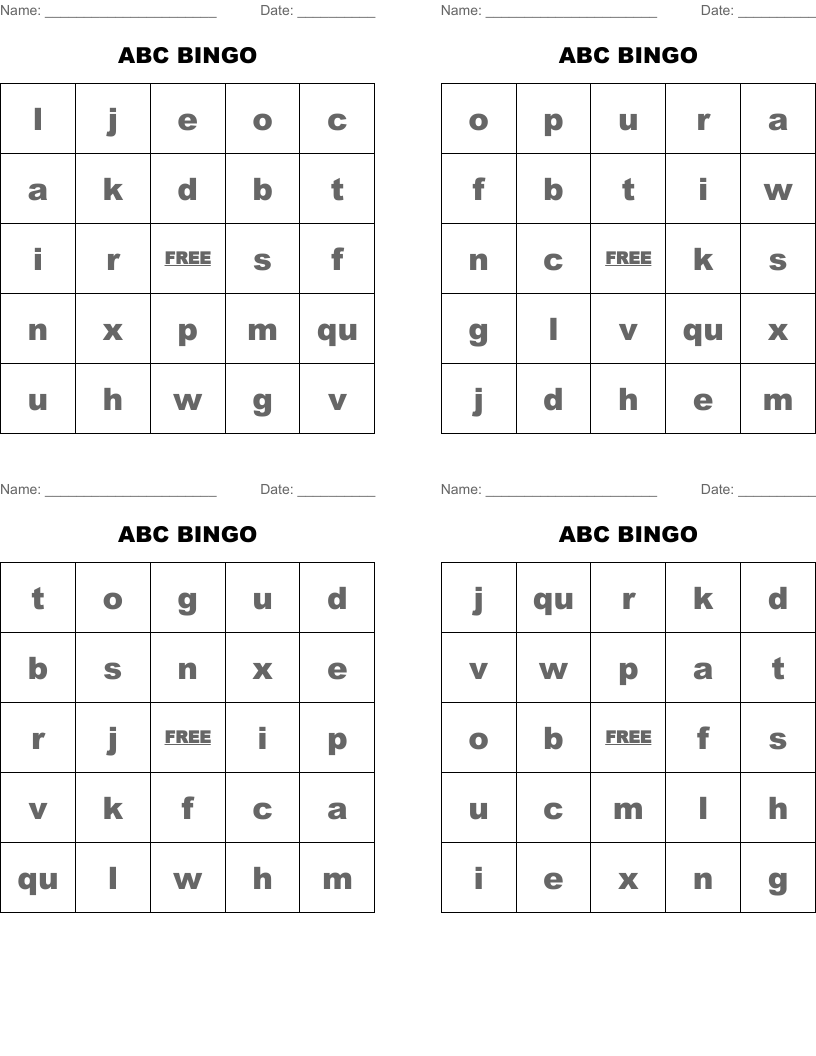 ABC BINGO