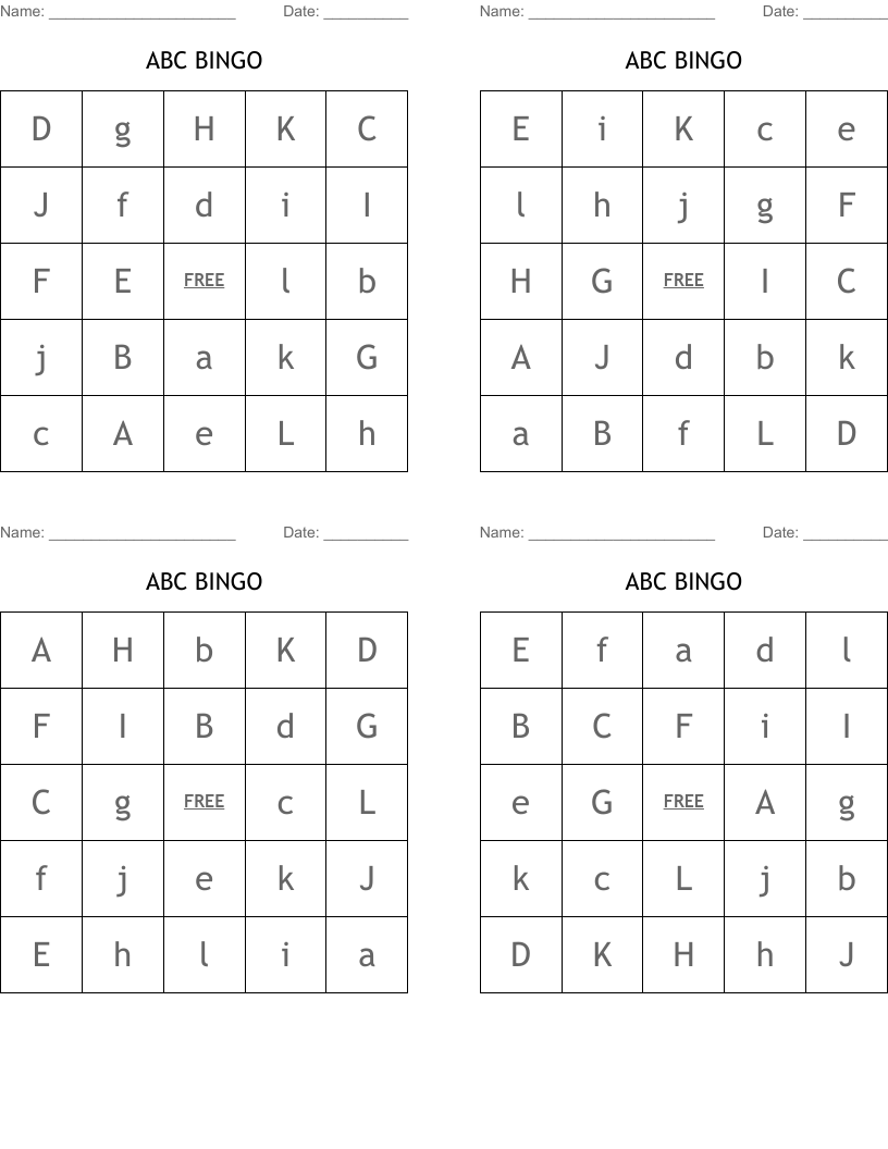 ABC BINGO