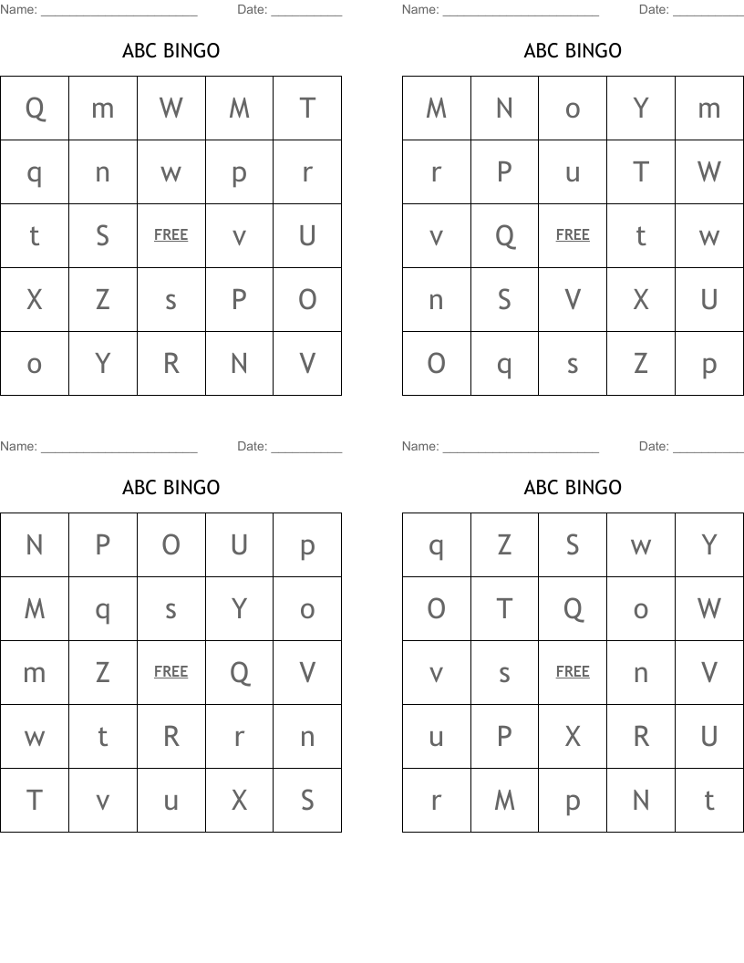 ABC BINGO