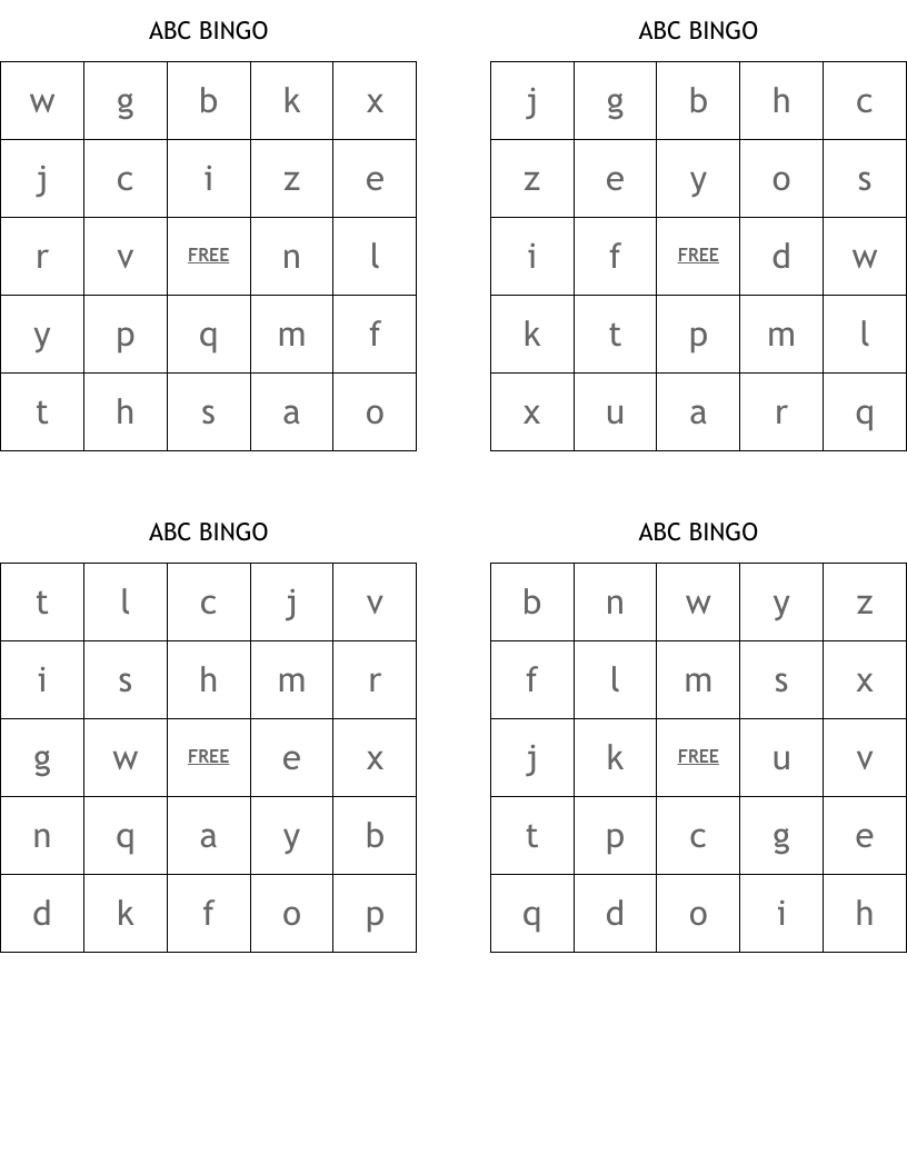 ABC BINGO