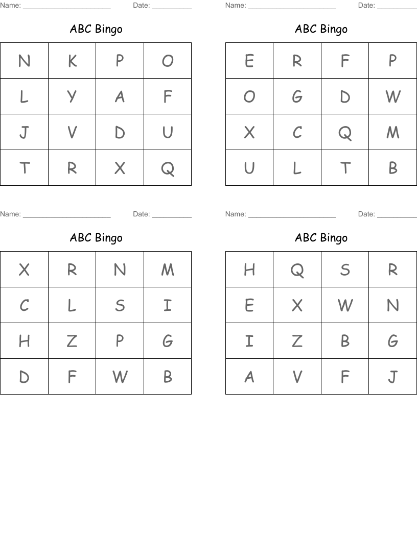 ABC Bingo