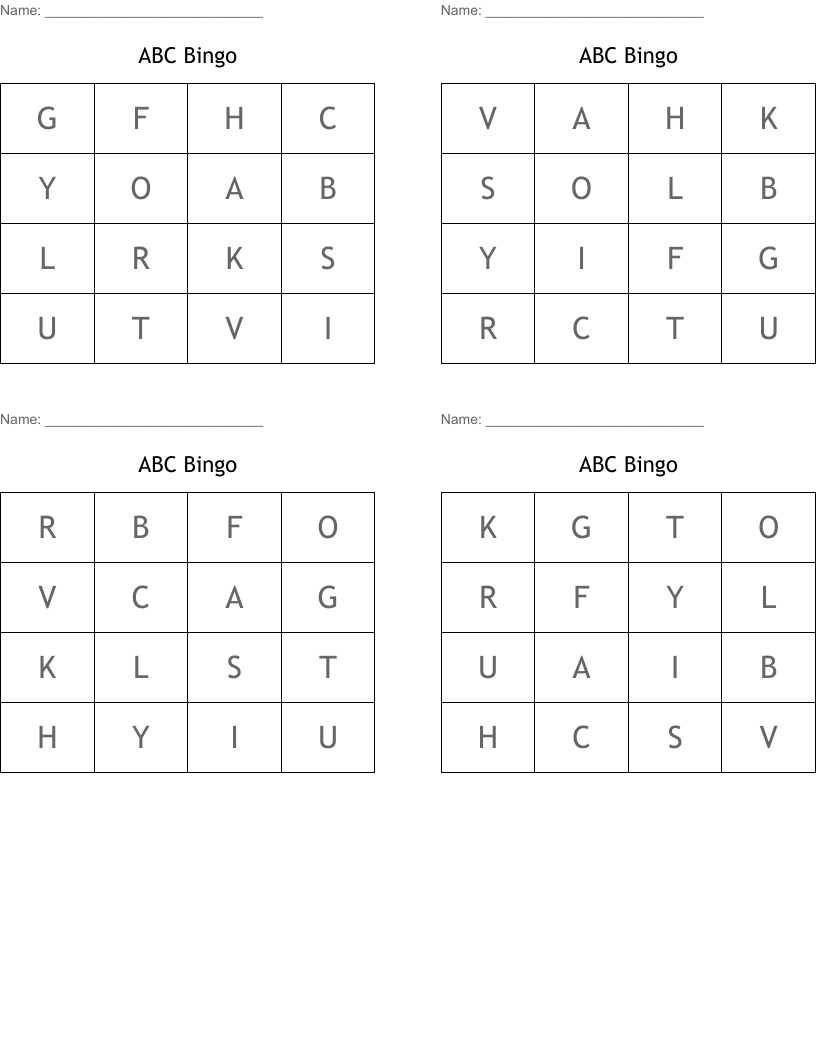 ABC Bingo