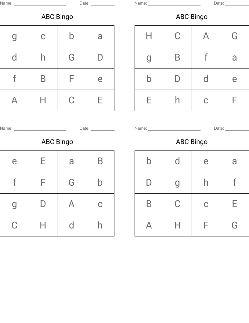 ABC Bingo