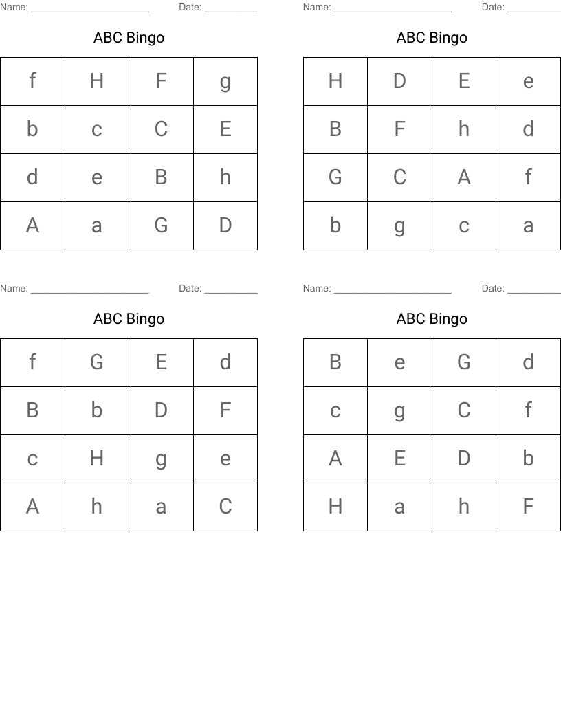 ABC Bingo