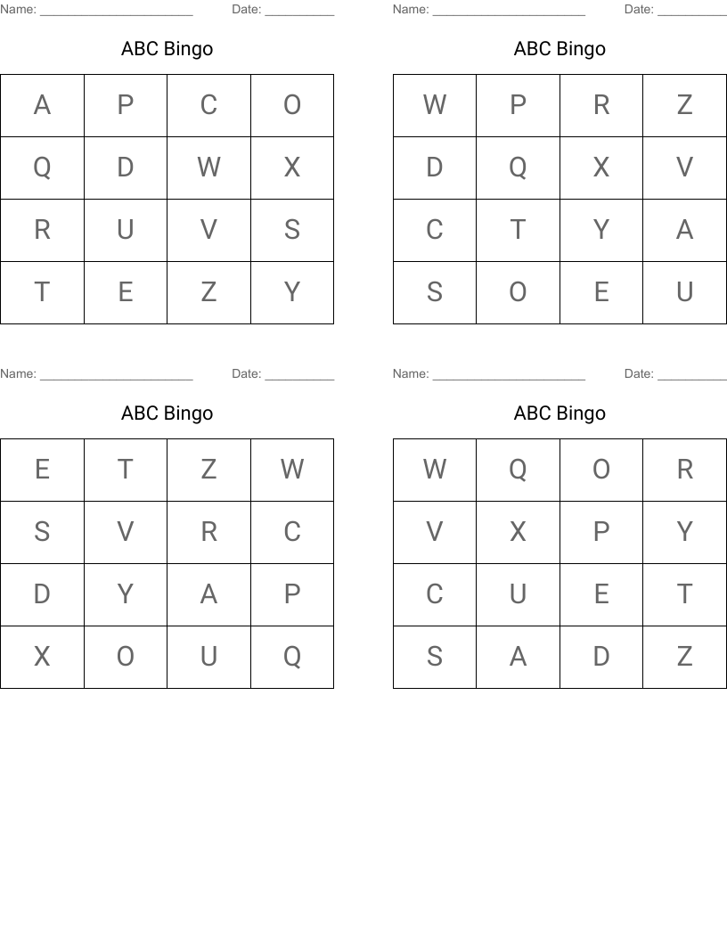 ABC Bingo