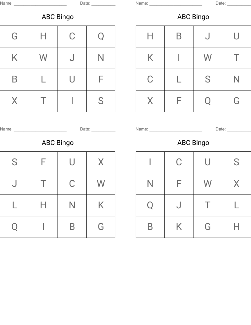 ABC Bingo