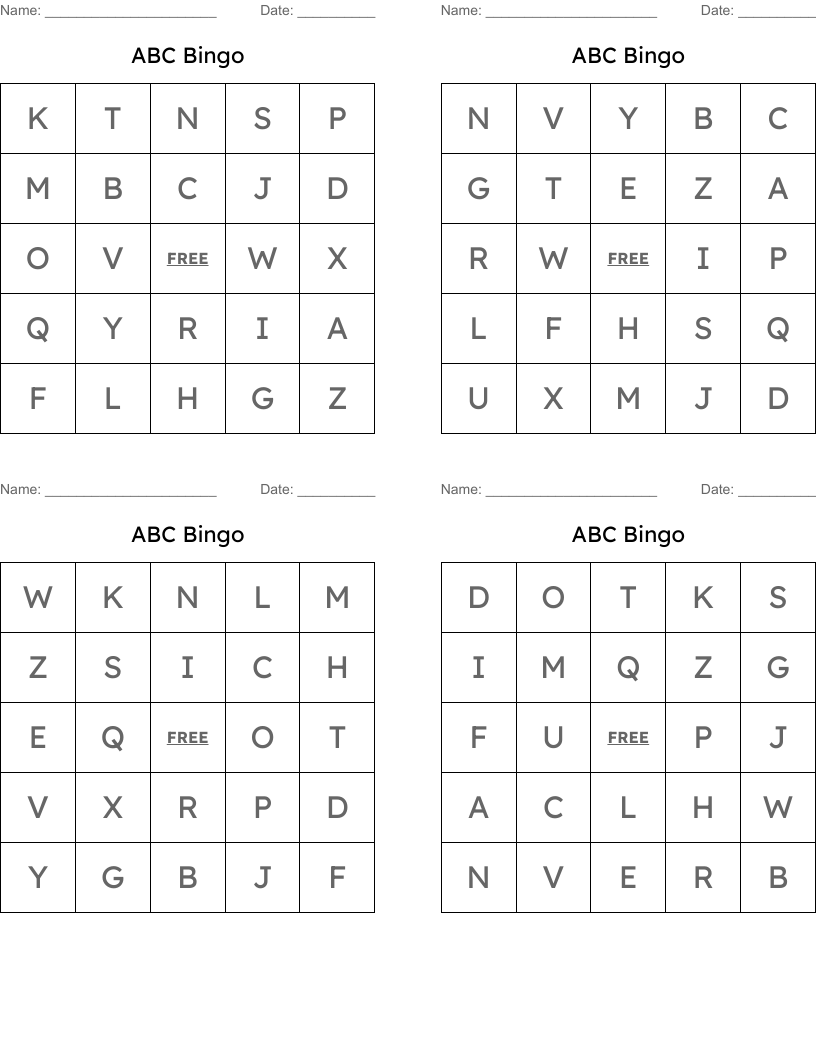 ABC Bingo
