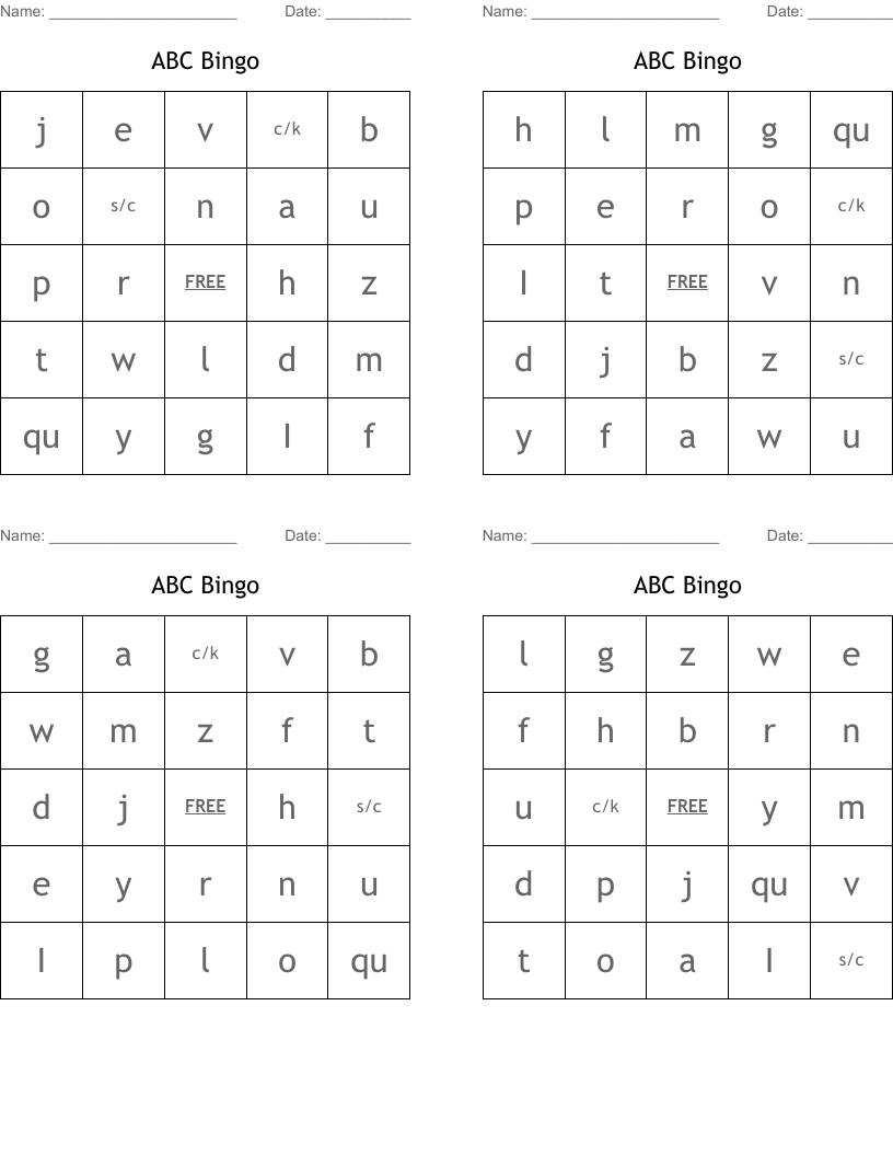 ABC Bingo