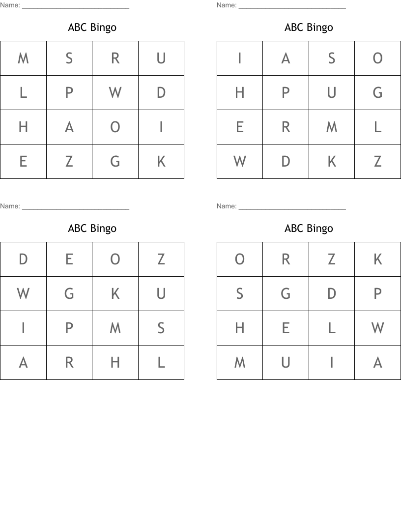 ABC Bingo 