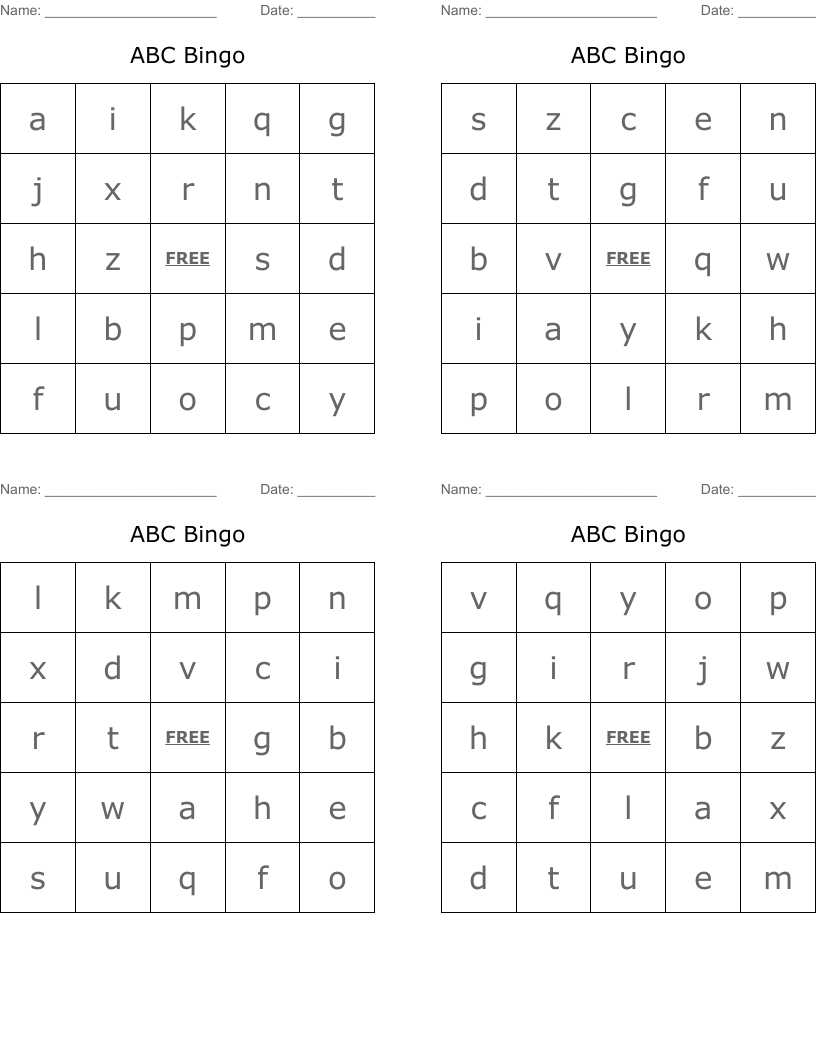 ABC Bingo 