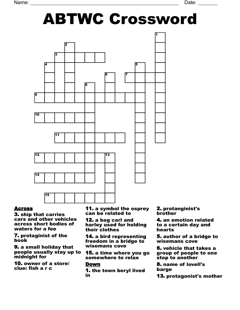 ABTWC Crossword