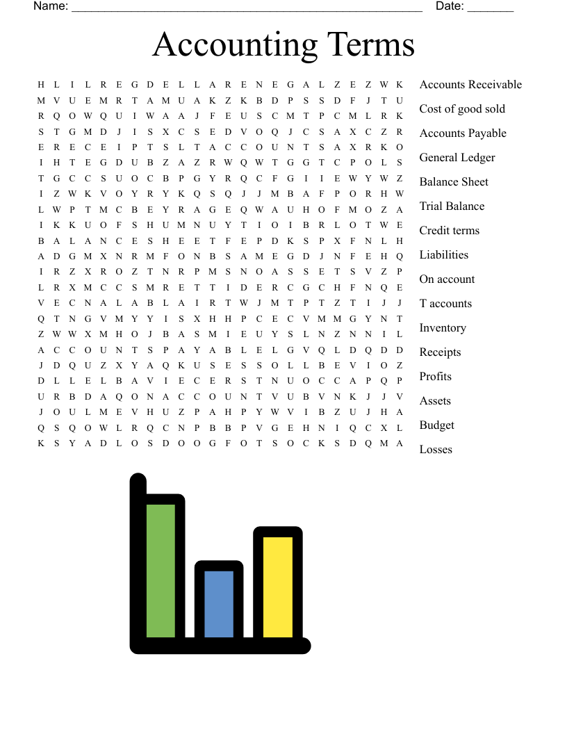 Accounting Terms Word Search