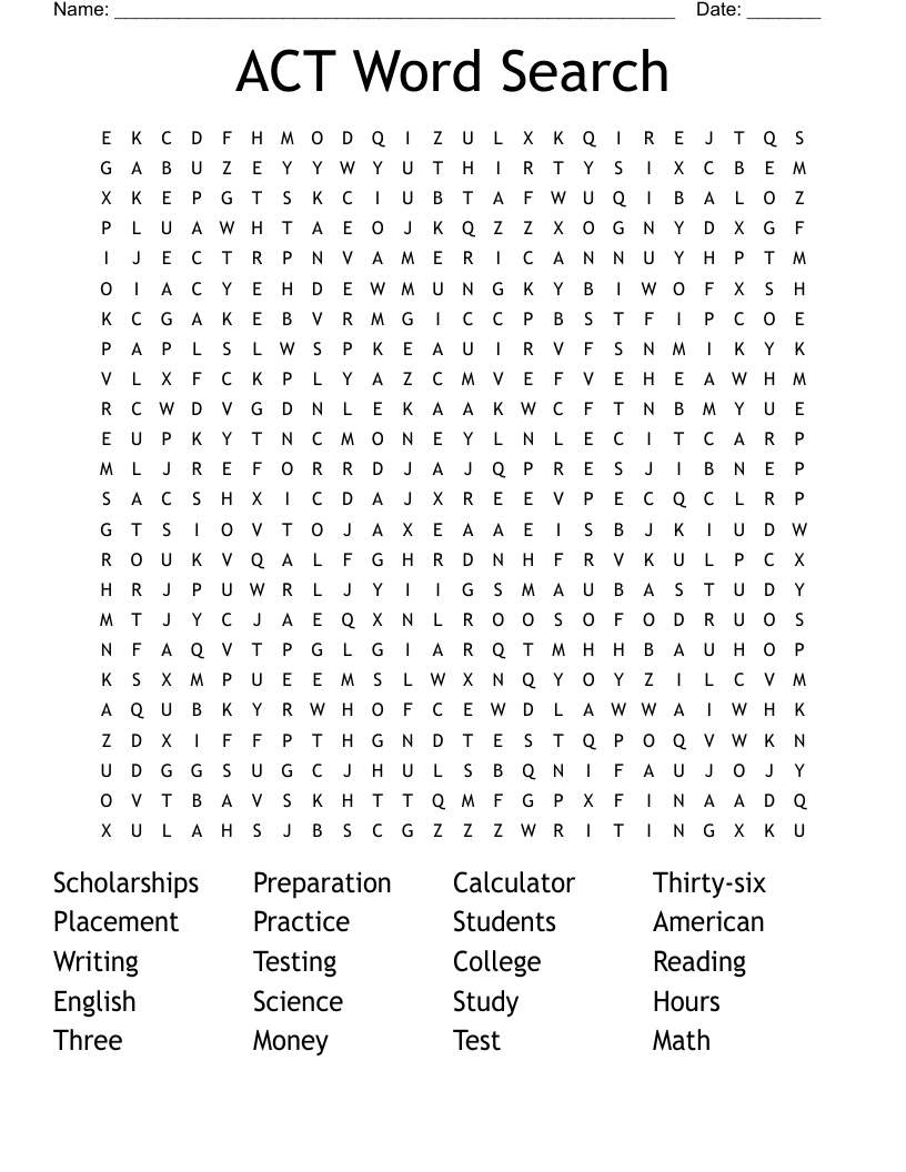 ACT Word Search