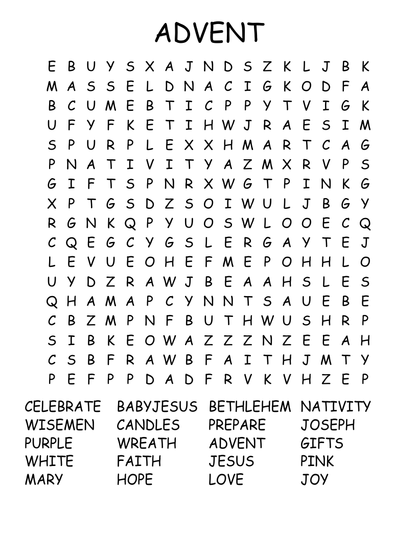 ADVENT Word Search