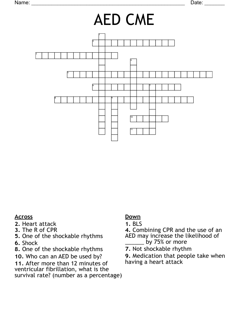 AED CME Crossword