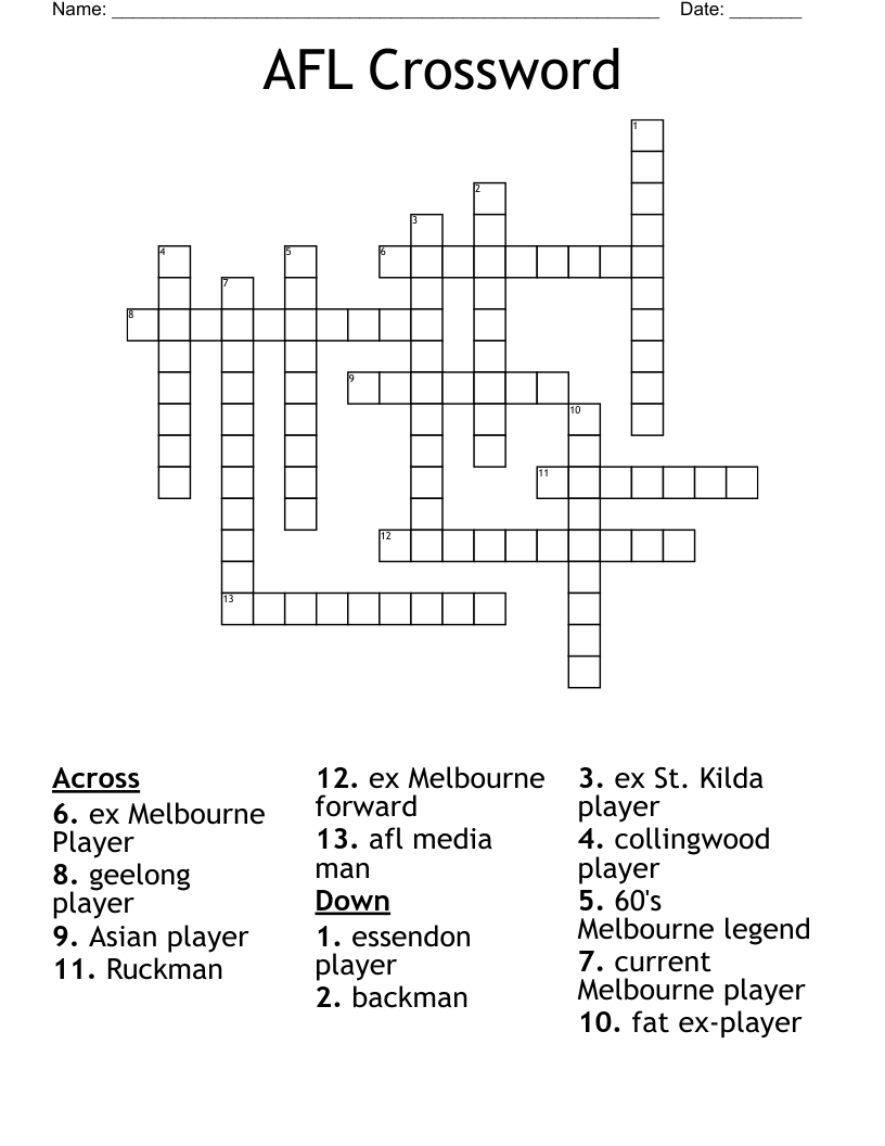 AFL Crossword