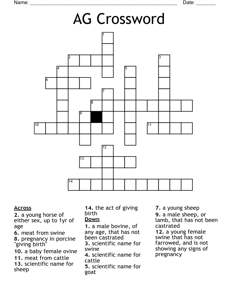 AG Crossword