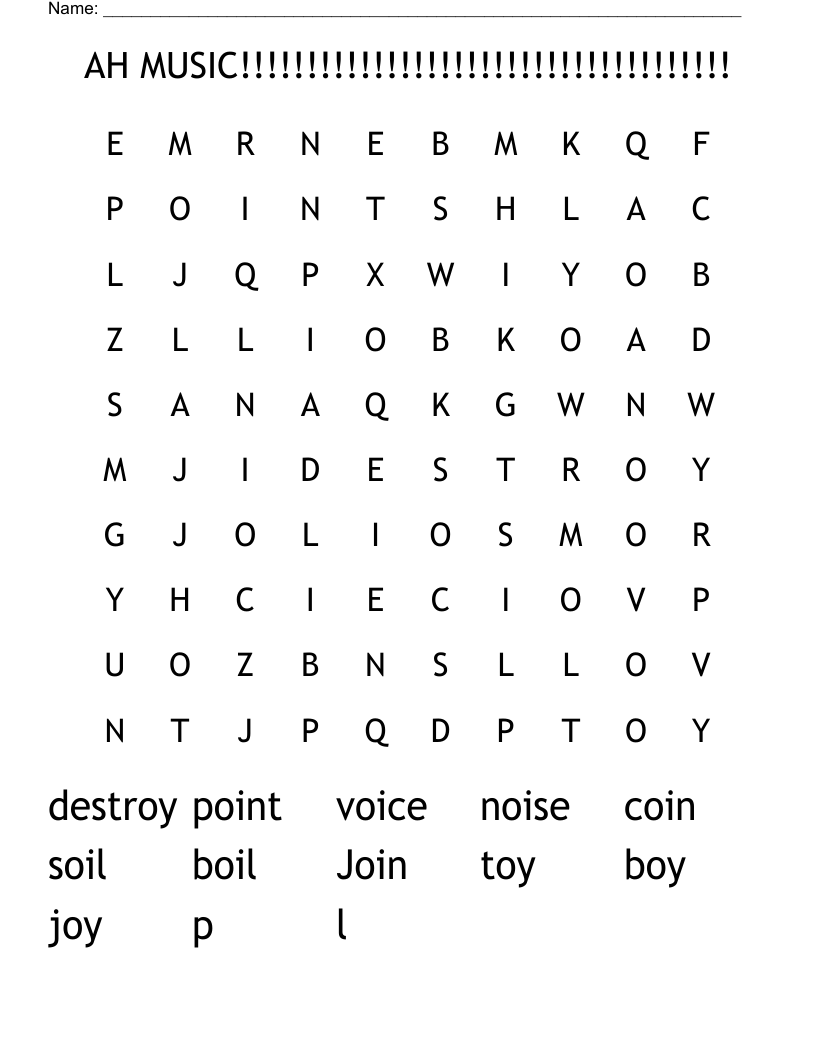 AH MUSIC!!!!!!!!!!!!!!!!!!!!!!!!!!!!!!!!!!!!! Word Search