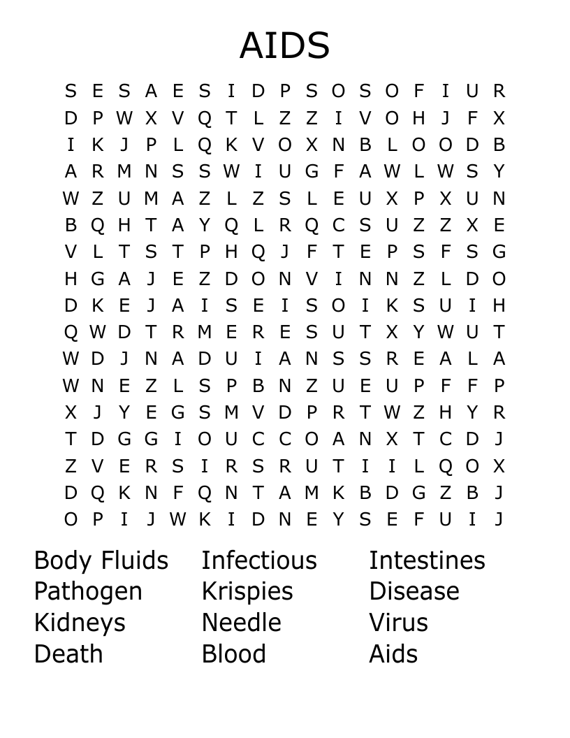 AIDS Word Search