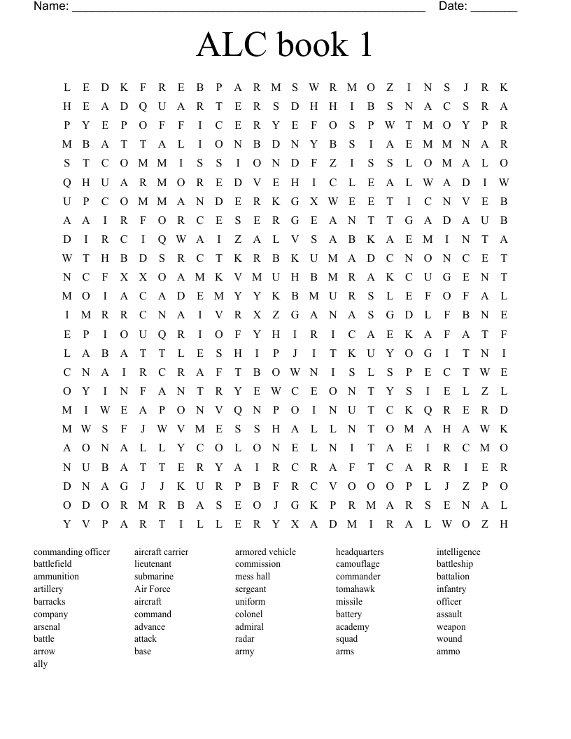 ALC book 1 Word Search