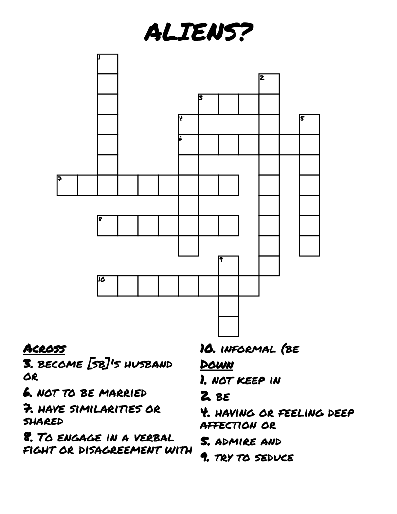 ALIENS? Crossword