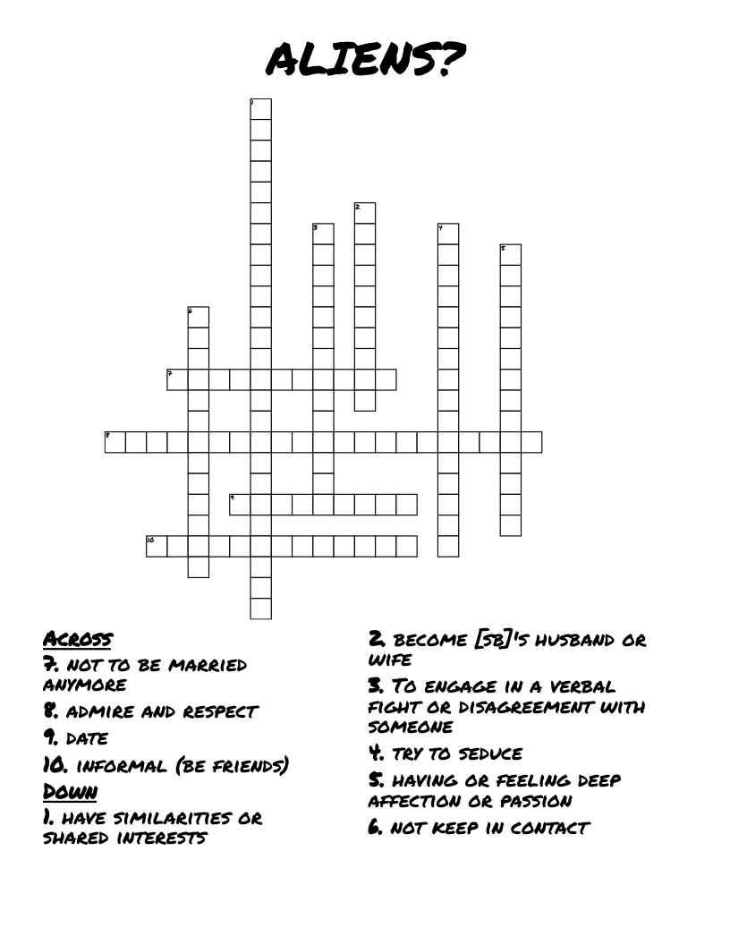 ALIENS? Crossword